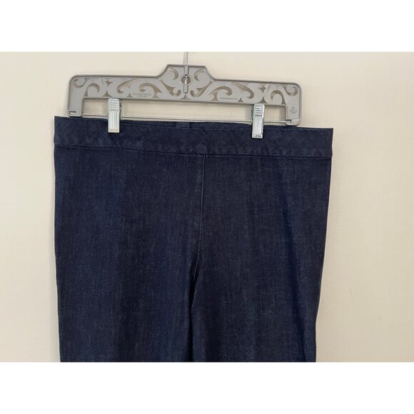 THE ROW STRATTON STRETCH DENIM CROPPED HIGH RISE LEGGINGS L - Picture 2 of 6